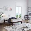 imageGiantex 14 Inch Queen Wood Platform Bed Frame Minimalist Style Mattress Foundation with Solid Rubber Wood Heavy Duty Slat Support Without Headboard Easy Assembly No Box Spring Needed WalnutEspresso