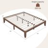 imageGiantex 14 Inch Queen Wood Platform Bed Frame Minimalist Style Mattress Foundation with Solid Rubber Wood Heavy Duty Slat Support Without Headboard Easy Assembly No Box Spring Needed WalnutWalnut