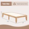 imageGiantex 14 Inch Queen Wood Platform Bed Frame Minimalist Style Mattress Foundation with Solid Rubber Wood Heavy Duty Slat Support Without Headboard Easy Assembly No Box Spring Needed WalnutNatural