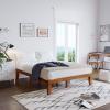 imageGiantex 14 Inch Queen Wood Platform Bed Frame Minimalist Style Mattress Foundation with Solid Rubber Wood Heavy Duty Slat Support Without Headboard Easy Assembly No Box Spring Needed WalnutWalnut