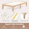 imageGiantex 14 Inch Queen Wood Platform Bed Frame Minimalist Style Mattress Foundation with Solid Rubber Wood Heavy Duty Slat Support Without Headboard Easy Assembly No Box Spring Needed WalnutNatural