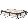 imageGiantex 14 Inch Queen Wood Platform Bed Frame Minimalist Style Mattress Foundation with Solid Rubber Wood Heavy Duty Slat Support Without Headboard Easy Assembly No Box Spring Needed WalnutEspresso