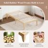imageGiantex 14 Inch Queen Wood Platform Bed Frame Minimalist Style Mattress Foundation with Solid Rubber Wood Heavy Duty Slat Support Without Headboard Easy Assembly No Box Spring Needed WalnutNatural