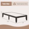 imageGiantex 14 Inch Queen Wood Platform Bed Frame Minimalist Style Mattress Foundation with Solid Rubber Wood Heavy Duty Slat Support Without Headboard Easy Assembly No Box Spring Needed WalnutEspresso