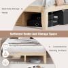 imageGiantex 14 Inch Queen Wood Platform Bed Frame Minimalist Style Mattress Foundation with Solid Rubber Wood Heavy Duty Slat Support Without Headboard Easy Assembly No Box Spring Needed WalnutNatural