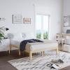 imageGiantex 14 Inch Queen Wood Platform Bed Frame Minimalist Style Mattress Foundation with Solid Rubber Wood Heavy Duty Slat Support Without Headboard Easy Assembly No Box Spring Needed WalnutNatural