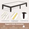 imageGiantex 14 Inch Queen Wood Platform Bed Frame Minimalist Style Mattress Foundation with Solid Rubber Wood Heavy Duty Slat Support Without Headboard Easy Assembly No Box Spring Needed WalnutEspresso
