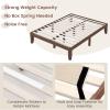 imageGiantex 14 Inch Queen Wood Platform Bed Frame Minimalist Style Mattress Foundation with Solid Rubber Wood Heavy Duty Slat Support Without Headboard Easy Assembly No Box Spring Needed WalnutWalnut