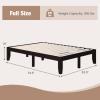 imageGiantex 14 Inch Queen Wood Platform Bed Frame Minimalist Style Mattress Foundation with Solid Rubber Wood Heavy Duty Slat Support Without Headboard Easy Assembly No Box Spring Needed WalnutEspresso