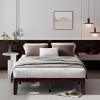 imageGiantex 14 Inch Queen Wood Platform Bed Frame Minimalist Style Mattress Foundation with Solid Rubber Wood Heavy Duty Slat Support Without Headboard Easy Assembly No Box Spring Needed WalnutEspresso