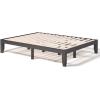 imageGiantex 14 Inch Queen Wood Platform Bed Frame Minimalist Style Mattress Foundation with Solid Rubber Wood Heavy Duty Slat Support Without Headboard Easy Assembly No Box Spring Needed WalnutEspresso