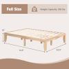 imageGiantex 14 Inch Queen Wood Platform Bed Frame Minimalist Style Mattress Foundation with Solid Rubber Wood Heavy Duty Slat Support Without Headboard Easy Assembly No Box Spring Needed WalnutNatural