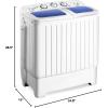 imageGiantex Portable Mini Compact Twin Tub Washing Machine 20lbs Washer Spain Spinner Portable Washing Machine Blue WhiteWhite  Blue