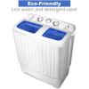 imageGiantex Portable Mini Compact Twin Tub Washing Machine 20lbs Washer Spain Spinner Portable Washing Machine Blue WhiteWhite  Blue