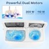 imageGiantex Portable Mini Compact Twin Tub Washing Machine 20lbs Washer Spain Spinner Portable Washing Machine Blue WhiteWhite  Grey