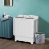 imageGiantex Portable Mini Compact Twin Tub Washing Machine 20lbs Washer Spain Spinner Portable Washing Machine Blue WhiteWhite  Grey