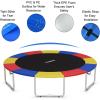 imageGiantex Trampoline Pad 8ft 10ft 12ft 14ft 15ft 16ft Trampoline Replacement Safety Pad No Holes for Pole Waterproof Trampoline Accessories Spring CoverMulticolor