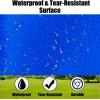 imageGiantex Trampoline Pad 8ft 10ft 12ft 14ft 15ft 16ft Trampoline Replacement Safety Pad No Holes for Pole Waterproof Trampoline Accessories Spring CoverBlue