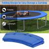 imageGiantex Trampoline Pad 8ft 10ft 12ft 14ft 15ft 16ft Trampoline Replacement Safety Pad No Holes for Pole Waterproof Trampoline Accessories Spring CoverBlue