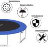 imageGiantex Trampoline Pad 8ft 10ft 12ft 14ft 15ft 16ft Trampoline Replacement Safety Pad No Holes for Pole Waterproof Trampoline Accessories Spring CoverBlue