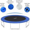 imageGiantex Trampoline Pad 8ft 10ft 12ft 14ft 15ft 16ft Trampoline Replacement Safety Pad No Holes for Pole Waterproof Trampoline Accessories Spring CoverBlue