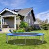 imageGiantex Trampoline Pad 8ft 10ft 12ft 14ft 15ft 16ft Trampoline Replacement Safety Pad No Holes for Pole Waterproof Trampoline Accessories Spring CoverBlue