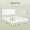 imageGiantex Wood Full Platform Bed Frame with Headboard Mid Century Bed Frame with Solid Wood Legs ampamp Wooden Slat Support Pallet Bed Mattress Foundation No Box Spring NeededWhite