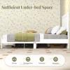 imageGiantex Wood Full Platform Bed Frame with Headboard Mid Century Bed Frame with Solid Wood Legs ampamp Wooden Slat Support Pallet Bed Mattress Foundation No Box Spring NeededWhite