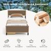 imageGiantex Wood Twin Bed with 2 Storage Drawers Solid Wood Platform Bed with Headboard Wooden Slats Support Mattress Foundation No Spring Needed Twin Bed Frame for Kids Teens Adults EspressoEspresso
