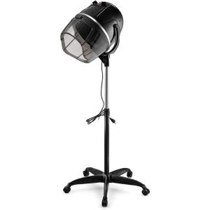 imageGiantex Hooded Hair Dyer Stand Up Hair Dryer with Adjustable Height Timer ampamp Temperature Bonnet Hair Dryer with Wheels Salon Hair Dryer with Hood for Home Spa Beauty Station