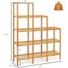 imageGiantex 11 Tiers Bamboo Plant Stand for Indoor Plants Multiple Plant Shelf Flower Pots Holder Storage Organizer Rack Outdoor Plant Display Rack for Living Room Patio Balcony Garden 11Tier12Tier