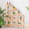 imageGiantex 11 Tiers Bamboo Plant Stand for Indoor Plants Multiple Plant Shelf Flower Pots Holder Storage Organizer Rack Outdoor Plant Display Rack for Living Room Patio Balcony Garden 11Tier12Tier