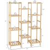 imageGiantex 11 Tiers Bamboo Plant Stand for Indoor Plants Multiple Plant Shelf Flower Pots Holder Storage Organizer Rack Outdoor Plant Display Rack for Living Room Patio Balcony Garden 11Tier11Tier