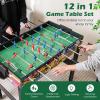 imageGiantex 12in1 Multi Game Table 48 Inch Combination Game Tables with Foosball Hockey Ping Pong Pool Chess Bowling Checkers Shuffleboard Combo Game Table Set for Adults