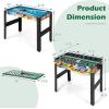 imageGiantex 12in1 Multi Game Table 48 Inch Combination Game Tables with Foosball Hockey Ping Pong Pool Chess Bowling Checkers Shuffleboard Combo Game Table Set for Adults