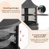 imageGiantex 2 in 1 Outdoor Fire Pit with Grill 30 Inch Metal Chiminea Wood Burning Fireplace with Chimney Spark Screen Door ampamp Fire Poker Patio Firepit for Garden Backyard BBQ