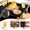 imageGiantex 28 Propane Fire Pit Table 50000 BTU AutoIgnition Gas Fire Pit Square Steel Fire Table with Lid Multifunctional Gas Fire Pit Table for Patio Garden Poolside CSA Certification