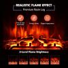 imageGiantex 285quot Electric Fireplace Insert Wall RecessedMounted Freestanding Fireplace with Remote Control 3 Color Adjustable Flames 2 Modes Heat 8 H Timer 5 Brightness Settings 7501500W Heater18inches