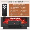 imageGiantex 285quot Electric Fireplace Insert Wall RecessedMounted Freestanding Fireplace with Remote Control 3 Color Adjustable Flames 2 Modes Heat 8 H Timer 5 Brightness Settings 7501500W Heater33inches