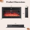 imageGiantex 285quot Electric Fireplace Insert Wall RecessedMounted Freestanding Fireplace with Remote Control 3 Color Adjustable Flames 2 Modes Heat 8 H Timer 5 Brightness Settings 7501500W Heater36inches