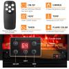 imageGiantex 285quot Electric Fireplace Insert Wall RecessedMounted Freestanding Fireplace with Remote Control 3 Color Adjustable Flames 2 Modes Heat 8 H Timer 5 Brightness Settings 7501500W Heater285inches