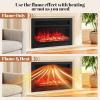 imageGiantex 285quot Electric Fireplace Insert Wall RecessedMounted Freestanding Fireplace with Remote Control 3 Color Adjustable Flames 2 Modes Heat 8 H Timer 5 Brightness Settings 7501500W Heater36inches