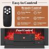 imageGiantex 285quot Electric Fireplace Insert Wall RecessedMounted Freestanding Fireplace with Remote Control 3 Color Adjustable Flames 2 Modes Heat 8 H Timer 5 Brightness Settings 7501500W Heater36inches