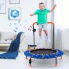 imageGiantex 36quot Trampoline for Kids Mini Toddler Trampoline wColorful LED Lights ampamp Bluetooth Speaker Small Rebounder Exercise Trampoline Indoor wFoam Handle ampamp Padded Cover for Kid Aged 3Blue