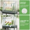 imageGiantex 3in1 Raised Garden Bed with Greenhouse Cover ampamp Trellis Rope Galvanized Metal Elevated Planter Box w Legs Drainage Holes 46x235x59 Raised Bed for Flower Herb Vegetable Easy Assembly