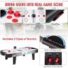 imageGiantex 42quot Air Hockey Table  Small Air Hockey Table Top w 2 Pucks 2 Strikers LED Electronic Scoring Powerful 12V Motor Portable Mini Air Hockey Arcade Table Game for Kids ampamp Adults Game Room