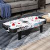 imageGiantex 42quot Air Hockey Table  Small Air Hockey Table Top w 2 Pucks 2 Strikers LED Electronic Scoring Powerful 12V Motor Portable Mini Air Hockey Arcade Table Game for Kids ampamp Adults Game Room