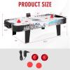 imageGiantex 42quot Air Hockey Table  Small Air Hockey Table Top w 2 Pucks 2 Strikers LED Electronic Scoring Powerful 12V Motor Portable Mini Air Hockey Arcade Table Game for Kids ampamp Adults Game Room