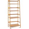 imageGiantex 4Tier Bamboo Plant Stand Flower Pots Holder Display Shelf 475inch Ladder Shelf Plants Organizer Rack for Patio Balcony Garden Home Bookcase Planter Storage Shelving Unit Indoor Outdoor