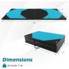 imageGiantex 4x10x 2quot Gymnastics Mat 4Panel Folding Aerobics Exercise Mat wHook ampamp Loop Fastener Carrying Handle Portable Tumbling Mat for Stretching Yoga Cheerleading Martial ArtsBlueBlack